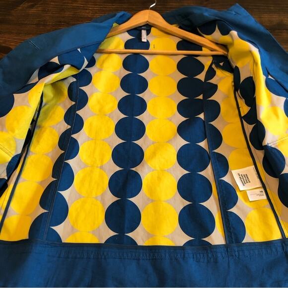 Old Navy Jacket Women’s Size Medium Blue Waterproof Rain Pea Coat Outerwear - Picture 3 of 13